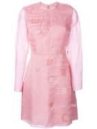 Roksanda Longsleeved Embellished Dress, Women's, Size: 6, Pink/purple, Silk/wool