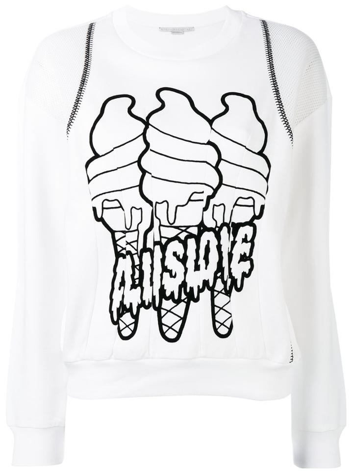 Stella Mccartney - Ice Cream Jumper - Women - Cotton/polyamide/polyester/viscose - 40, White, Cotton/polyamide/polyester/viscose