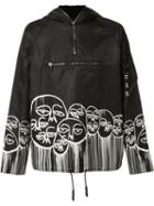 Haculla 'faces' Print Hoodie, Men's, Size: Medium, Black, Nylon