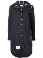 Thom Browne Duck Bag Patch Hooded Shirtdress - Blue