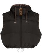 Fendi Reversible Cropped Gilet - Black