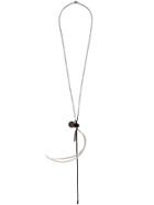 Ann Demeulemeester Coin Feather Necklace - Black