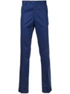 Gieves & Hawkes - Slim Fit Trousers - Men - Cotton - 36, Blue, Cotton