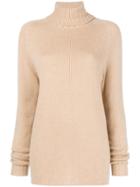 Ma'ry'ya Knitted Turtleneck Jumper - Nude & Neutrals