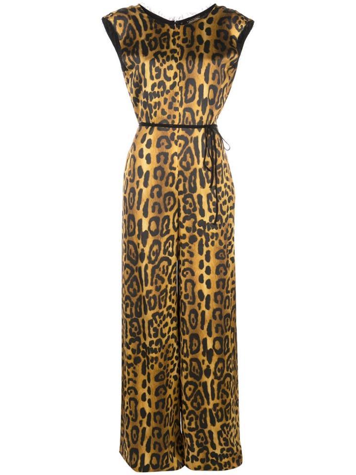 Adam Lippes Printed Wide-leg Jumpsuit - Neutrals