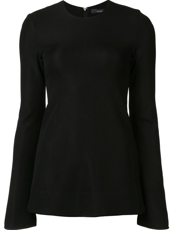 Ellery Bell Sleeve Top, Women's, Size: 6, Black, Modal/viscose/metal