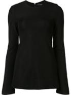 Ellery Bell Sleeve Top, Women's, Size: 6, Black, Modal/viscose/metal