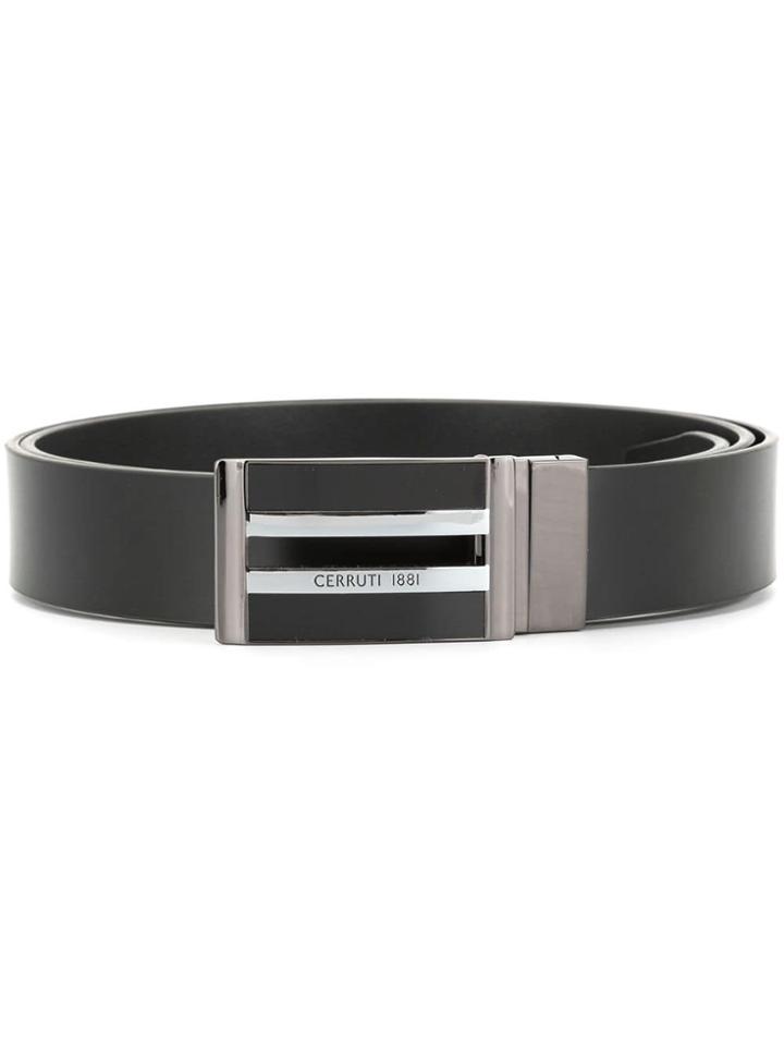 Cerruti 1881 Black Branded Buckle Belt