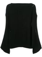 Nili Lotan Cut-detail Draped Sweater - Black