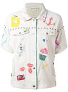P.a.r.o.s.h. - Embroidered Jacket - Women - Cotton/calf Leather - Xs, Nude/neutrals, Cotton/calf Leather