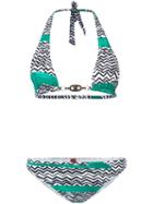 Missoni - Printed Bikini - Women - Nylon/spandex/elastane - 40, Green, Nylon/spandex/elastane