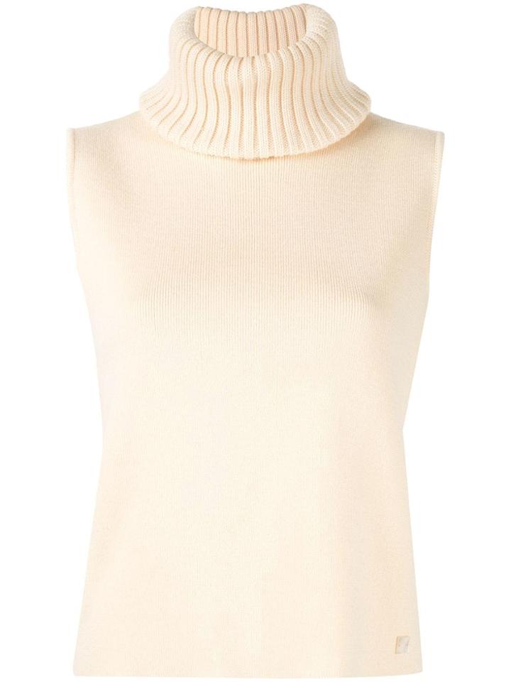 Chanel Vintage Knitted Sleeveless Top - Neutrals