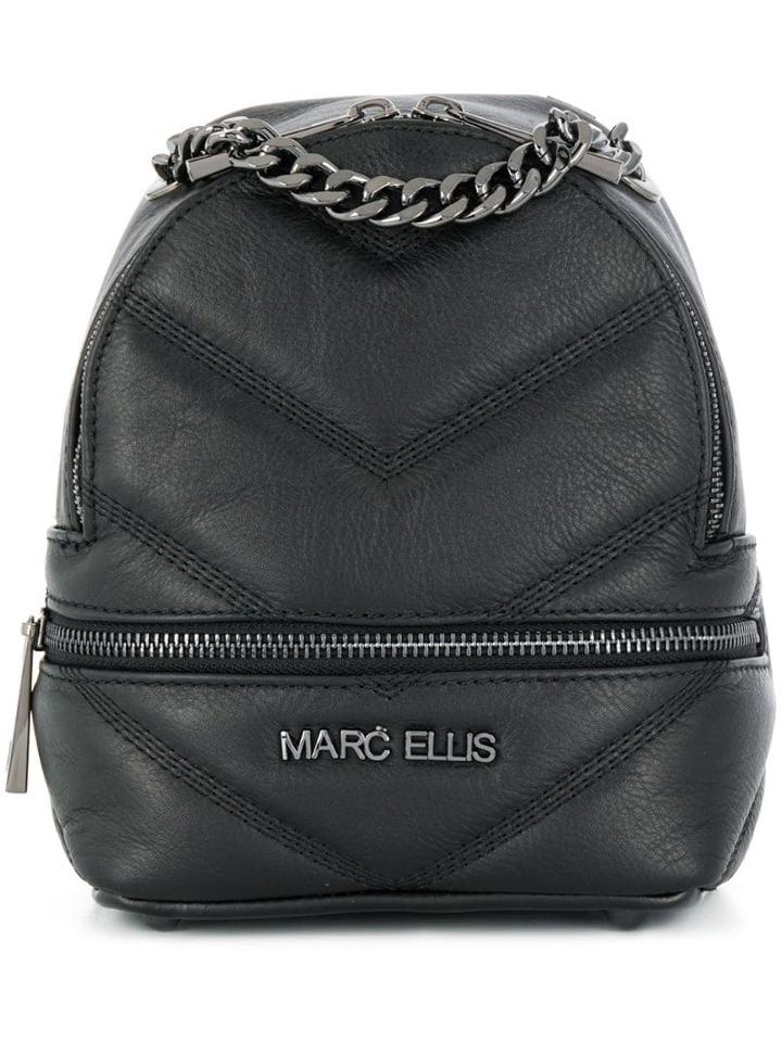 Marc Ellis Quilted Effect Backpack - Black