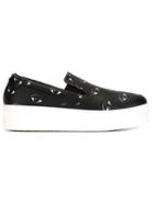 Kenzo Eyes Slip-on Sneakers, Women's, Size: 37, Black, Rubber/leather