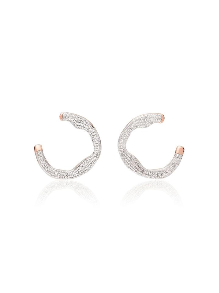 Monica Vinader Rp Riva Diamond Circle Wrap Earrings - Gold
