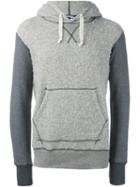 Junya Watanabe Comme Des Garçons Man Contrast Hoodie, Men's, Size: Medium, Grey, Nylon/wool/alpaca/cotton