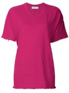 Iro Crew Neck Distressed T-shirt - Pink & Purple