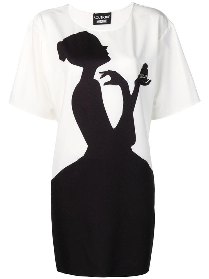 Boutique Moschino Contrast Print T-shirt - White