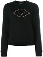 See By Chloé Lips And Heart Cutout Sweatshirt - Black