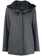 Fay Buckle Fastened Hooded Coat - Grey