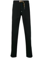 White Sand Slim-fit Trousers - Black