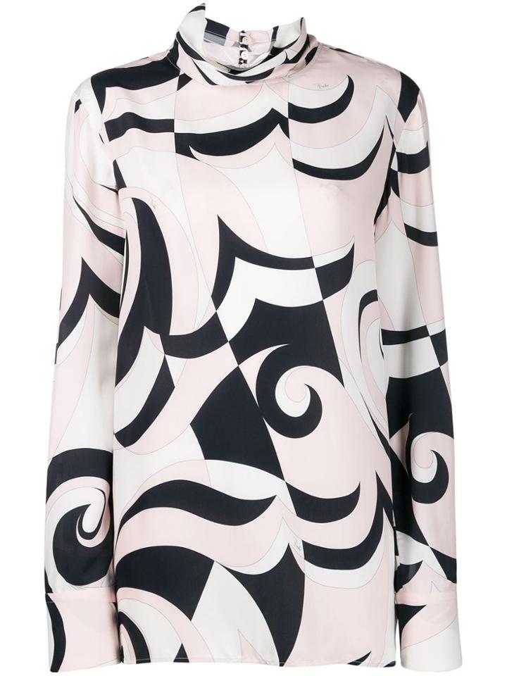 Emilio Pucci Geometric Pattern Blouse - White
