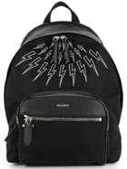 Neil Barrett Lightning Bolt Classic Backpack - Black