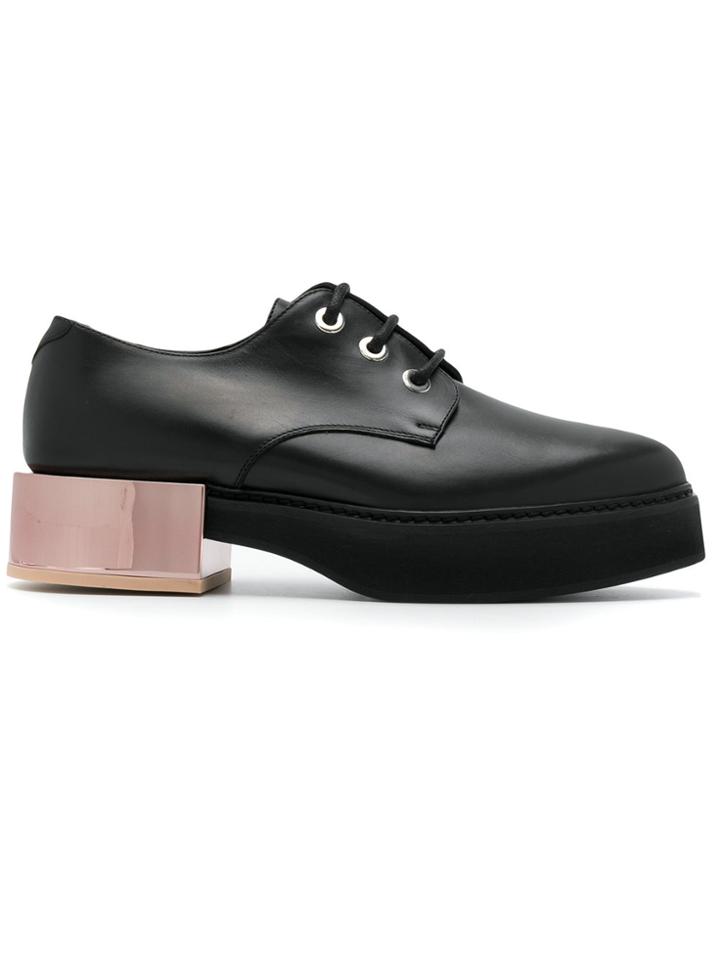 Alexander Mcqueen Mirror Heeled Oxfords - Black