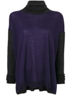 Les Copains Roll-neck Knitted Sweater - Pink & Purple
