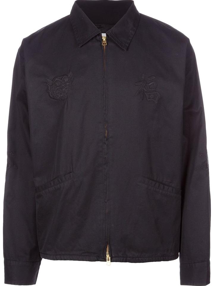 Monkey Time 'vietnam' Bomber Jacket, Men's, Size: Large, Black, Cotton/polyester/rayon