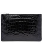 Prada Crocodile Leather Pouch - Black