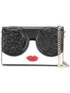 Alice+olivia Face Shaped Crossbody Bag, Women's, Black, Leather/pvc