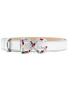 Dolce & Gabbana Gemstone Logo Buckle Belt - Metallic