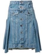 Levi's Pleated Sides Denim Skirt - Blue