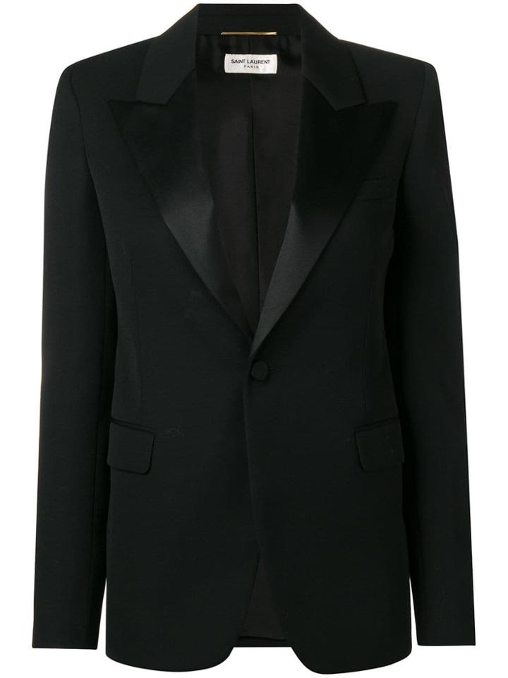 Saint Laurent Buttoned Blazer - Black