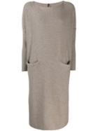 Daniela Gregis Oversized Knit Dress - Brown