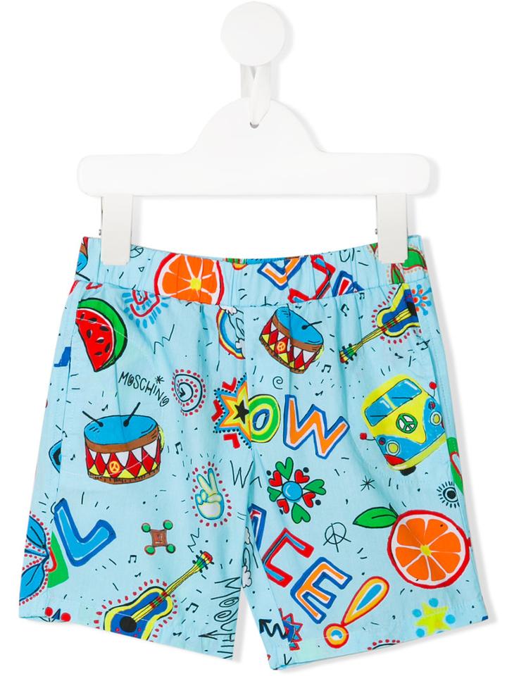 Moschino Kids Flower Power Shorts, Toddler Boy's, Size: 2 Yrs, Blue