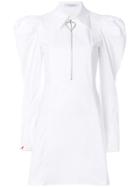 Vivetta Puff Sleeve Shirt Dress - White