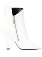 Saint Laurent Niki Wedge Boots - White