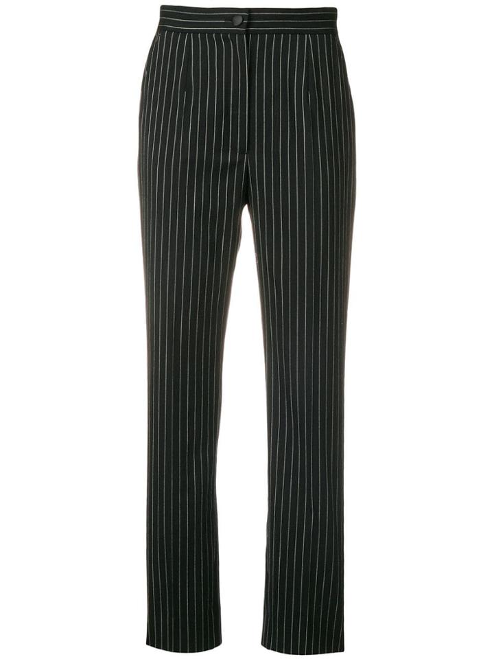 Dolce & Gabbana Classic Pinstriped Trousers - Black