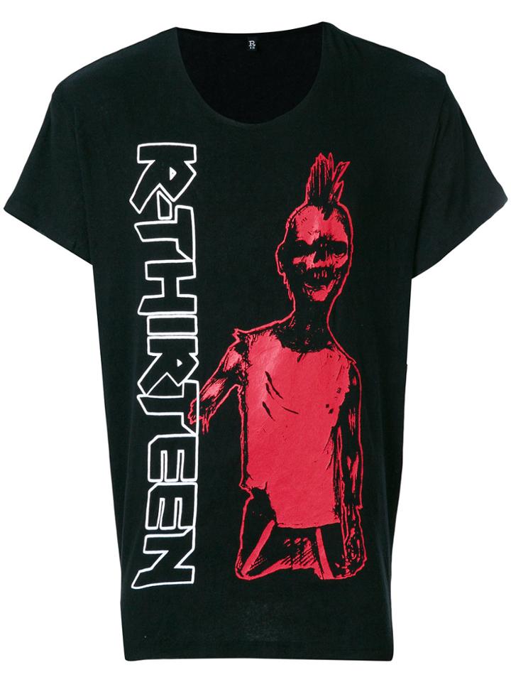 R13 Print T-shirt - Black