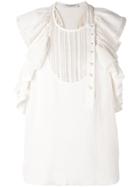 Philosophy Di Lorenzo Serafini Ruffle-trimmed Top - Nude & Neutrals