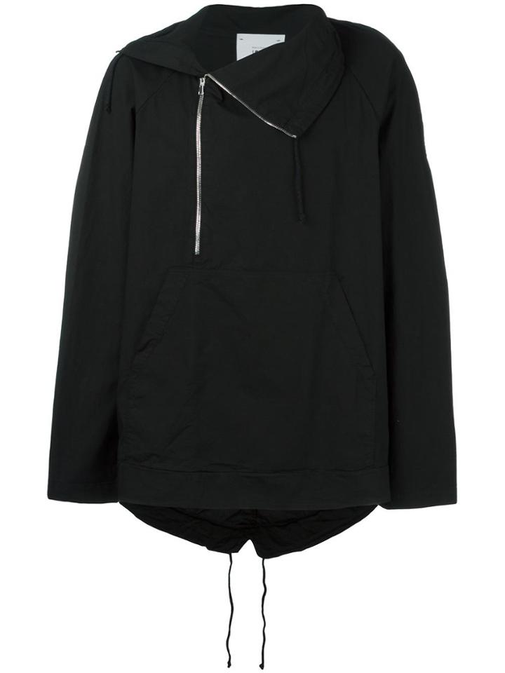Lost & Found Rooms Off-centre Zip Parka - Black
