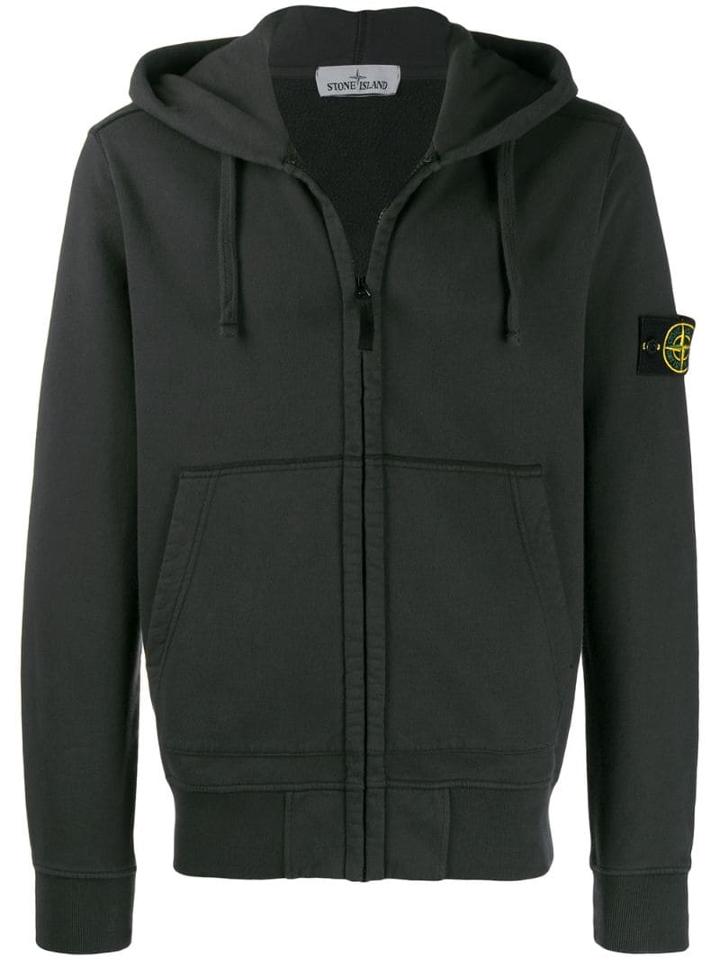 Stone Island Hooded Track Jacket - Grey