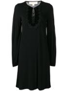 Michael Michael Kors Lace Bib Midi Dress - Black
