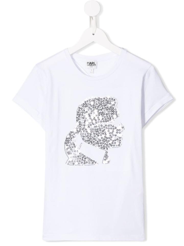 Karl Lagerfeld Kids Contrast Logo Sweatshirt - White