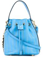 Moschino Bucket Tote, Women's, Blue, Leather/metal (other)