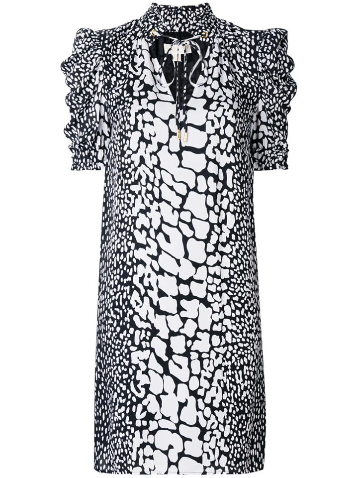 Michael Michael Kors Patterned Shift Dress - White