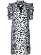 Michael Michael Kors Patterned Shift Dress - White