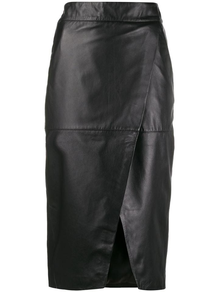 L'autre Chose Stitched Panel Skirt - Black
